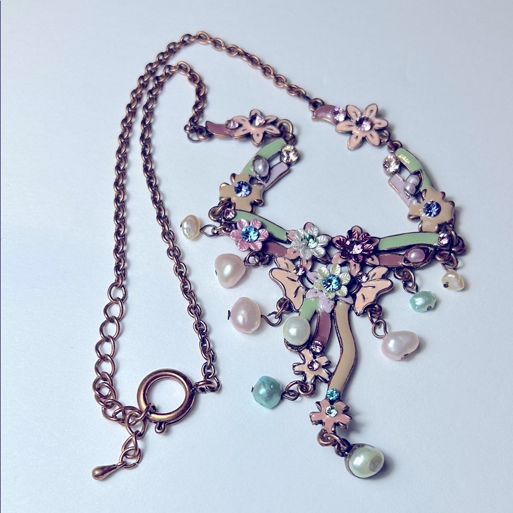 Pastel Fairy-core Floral Necklace